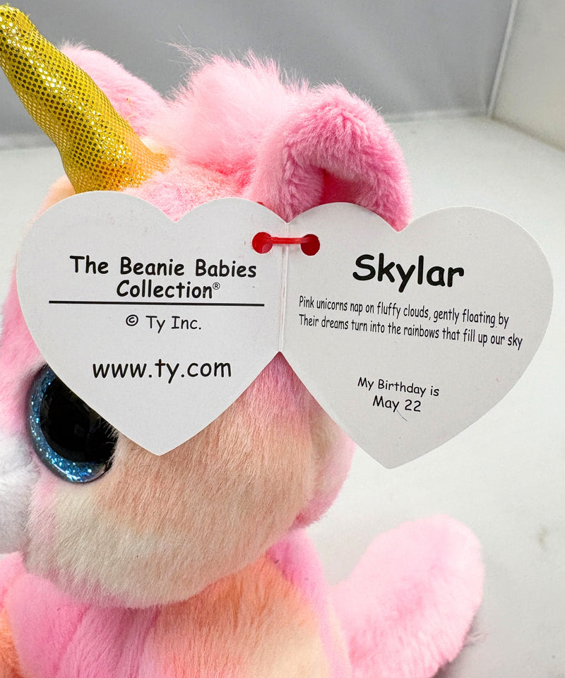 Ty Beanie Bellies - Skylar the Unicorn, Glitter Eyes