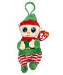 Ty Beanie Bellies (Key Clip) - Elfonzo the Elf, Glitter Eyes, Christmas Holiday