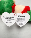 Ty Beanie Bellies (Key Clip) - Elfonzo the Elf, Glitter Eyes, Christmas Holiday