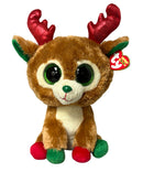 Ty Beanie Boos - Alpine the Christmas Reindeer, Medium (11"), Glitter Eyes, 2013 Redesign