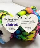 Ty Beanie Boos - Aria the Rainbow Owl, (6"), Glitter Eyes, Claire's Exclusive