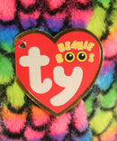 Ty Beanie Boos - Aria the Rainbow Owl, Large (16"), Glitter Eyes, Claire's Exclusive