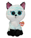 Ty Beanie Boos - Atlas the Blue & White Fox, Medium (9"), Glitter Eyes