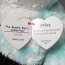 Ty Beanie Boos - Atlas the Blue & White Fox, Medium (9"), Glitter Eyes