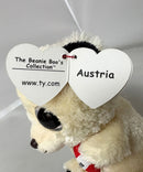 Ty Beanie Boos - Austria the Teddy Bear, (6"), Glitter Eyes, Europe