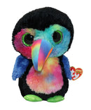 Ty Beanie Boos - Beaks the Colorful Toucan, Medium (9"), Glitter Eyes