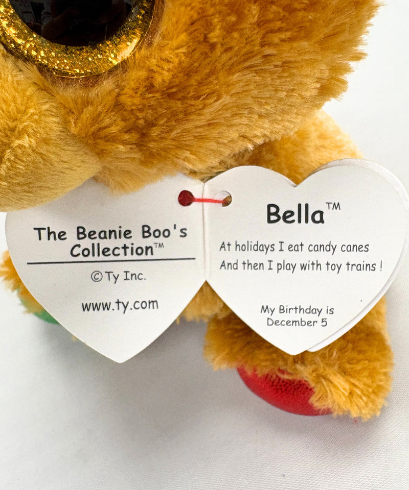 Ty Beanie Boos - Bella the Teddy Bear, Glitter Eyes, Christmas holidays