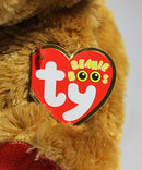 Ty Beanie Boos - Bella the Christmas Teddy Bear, Medium (8.5"), Glitter Eyes