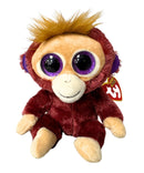 Ty Beanie Boos - Boris the Brown Monkey, (6"), Glitter Eyes, Europe
