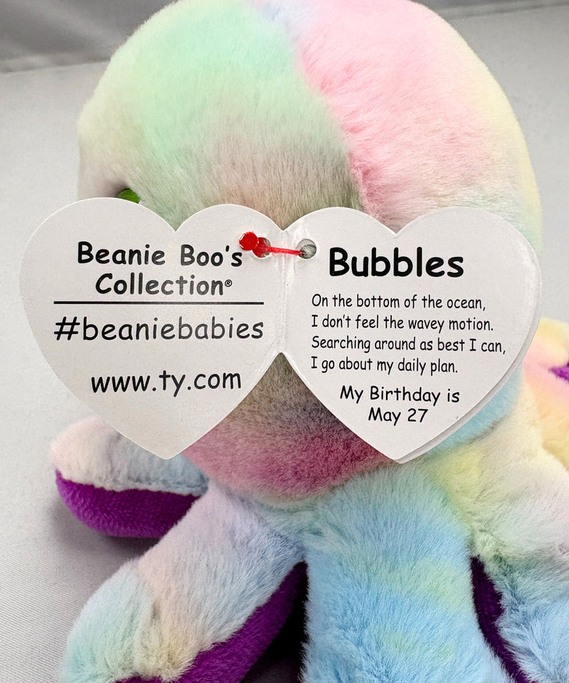Ty Beanie Boos - Bubbles the Octopus, Glitter Eyes