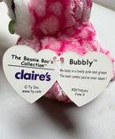 Ty Beanie Boos - Bubbly the Pink Owl, (6"), Glitter Eyes, Claire's Exclusive