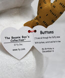 Ty Beanie Boos - Buttons the Snowman, Medium (10.5"), Glitter Eyes