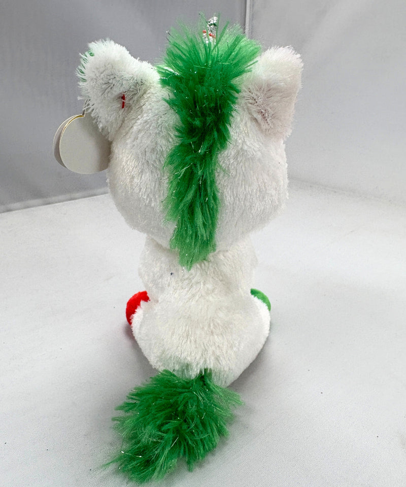 Ty Beanie Boos - Candy Cane the Unicorn, Glitter Eyes, Winter holidays