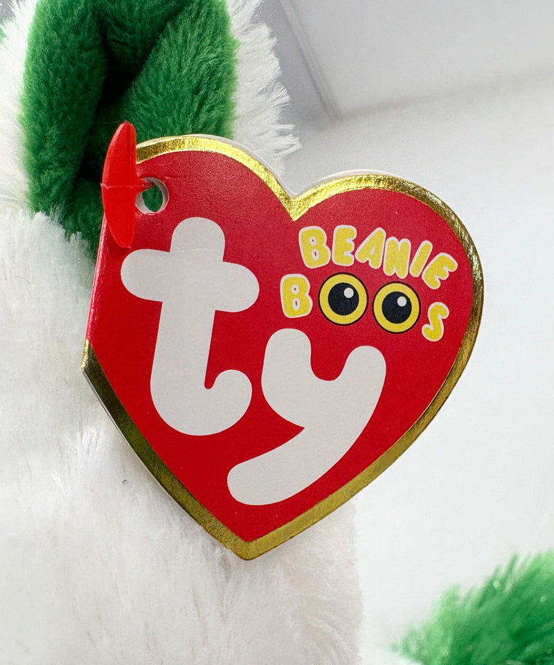 Ty Beanie Boos - Candy Cane the Unicorn, Glitter Eyes, Winter holidays