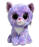 Ty Beanie Boos - Cassidy the Pink & Blue Cat, Glitter Eyes