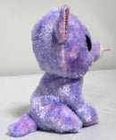 Ty Beanie Boos - Cassidy the Pink & Blue Cat, Glitter Eyes