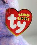 Ty Beanie Boos - Cassidy the Pink & Blue Cat, Glitter Eyes