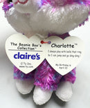 Ty Beanie Boos - Charlotte the Fuchsia Cat, (6"), Glitter Eyes, Claire's Exclusive