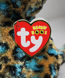 Ty Beanie Boos- Cobalt the Blue-Spotted Leopard, Glitter Eyes