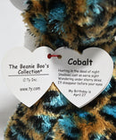 Ty Beanie Boos- Cobalt the Blue-Spotted Leopard, Glitter Eyes