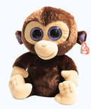 Ty Beanie Boos - Coconut the Brown Monkey, Large (16"), Glitter Eyes