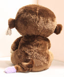 Ty Beanie Boos - Coconut the Brown Monkey, Large (16"), Glitter Eyes