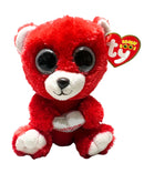 Ty Beanie Boos - Cologne the Red Teddy Bear, Regular (6"), Glitter Eyes, Germany Exclusive