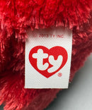 Ty Beanie Boos - Cologne the Red Teddy Bear, Regular (6"), Glitter Eyes, Germany Exclusive
