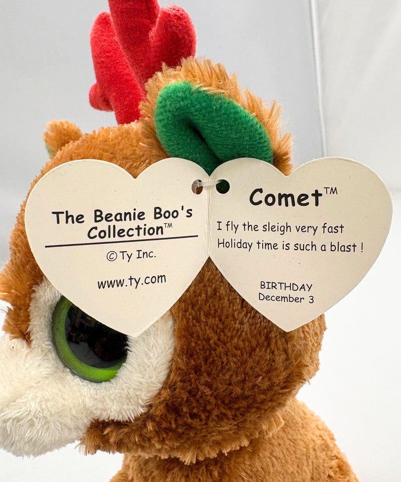 Ty Beanie Boos - Comet the Reindeer, Big Eyes, Christmas holidays