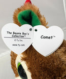 Ty Beanie Boos - Comet the Christmas Reindeer, Medium (10"), Solid Eyes