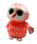 Ty Beanie Boos - Cora the Orange Owl, (6"), Glitter Eyes, Justice Stores