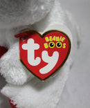 Ty Beanie Boos- Cuddly Bear the Valentine's Day Teddy Bear, Glitter Eyes