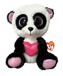 Ty Beanie Boos - Cutie Pie the Valentine Panda bear, Medium (9"), Glitter Eyes