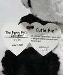 Ty Beanie Boos- Cutie pie the Valentine's Day Panda, Glitter Eyes