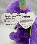 Ty Beanie Boos - Daphne the Purple Dragon, Glitter Eyes