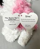 Ty Beanie Boos - Diva the Bichon Frise Dog, (9"), Solid Eyes