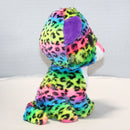 Ty Beanie Boos - Dotty the Rainbow Leopard, Medium (9"), Glitter Eyes