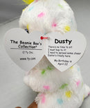 Ty Beanie Boos - Dusty the White Bunny, Glitter Eyes