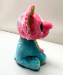 Ty Beanie Boos - Elfie the Pink and Blue Elephant, (6"), Glitter Eyes, Justice Stores