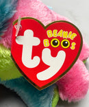 Ty Beanie Boos - Elfie the Pink and Blue Elephant, (6"), Glitter Eyes, Justice Stores