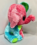 Ty Beanie Boos - Elfie the Pink and Blue Elephant, Large (16"), Glitter Eyes, Justice Stores