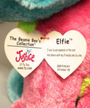 Ty Beanie Boos - Elfie the Pink and Blue Elephant, Large (16"), Glitter Eyes, Justice Stores