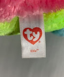 Ty Beanie Boos - Elfie the Pink and Blue Elephant, Large (16"), Glitter Eyes, Justice Stores