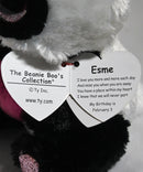 Ty Beanie Boos- Esme the Valentine's Day Panda, Glitter Eyes