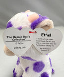 Ty Beanie Boos - Ethel the Purple Cow, Glitter Eyes