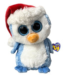 Ty Beanie Boos - Fairbanks the Blue Penguin, Medium (9"), Solid Eyes, Christmas