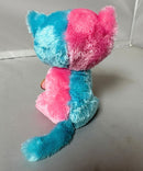 Ty Beanie Boos - Fiona the Pink and Blue Cat, (5"), Glitter Eyes, Justice Stores