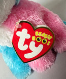 Ty Beanie Boos - Fiona the Pink and Blue Cat, (5"), Glitter Eyes, Justice Stores