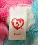 Ty Beanie Boos - Fiona the Pink and Blue Cat, (5"), Glitter Eyes, Justice Stores
