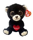 Ty Beanie Boos - Frankfurt the Black Teddy Bear, (5"), Glitter Eyes, Europe